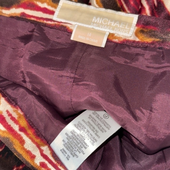 EUC Michael Michael Kors Watercolor Ombre Full Short Skirt Size 14 - Picture 2 of 8